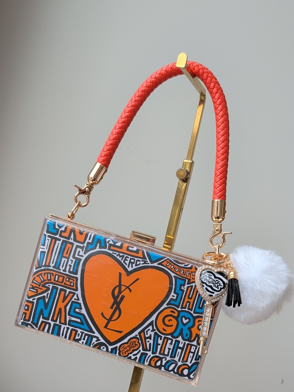 Upcycled YSL X Timothy Goodman Graphic Art Box Clutch Gift Set